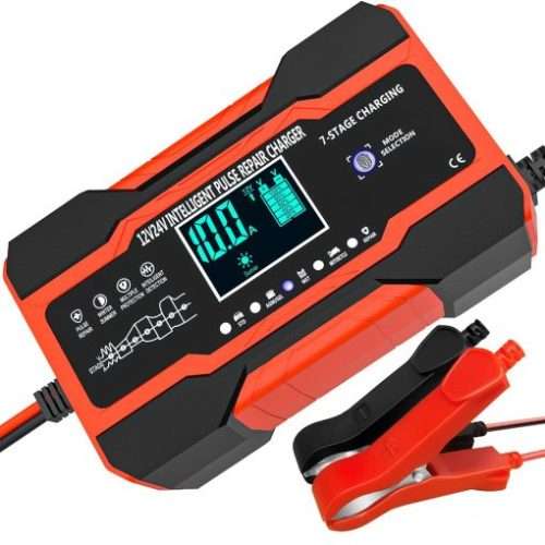12V 10A-24V 5A TOUCH SCREEN SMART CAR BATTERY CHARGER