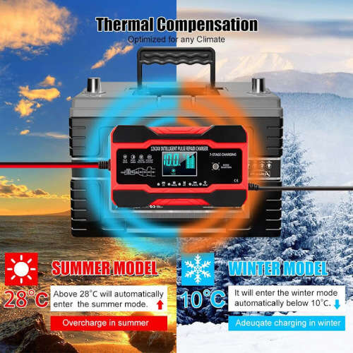 12V 10A-24V 5A TOUCH SCREEN SMART CAR BATTERY CHARGER