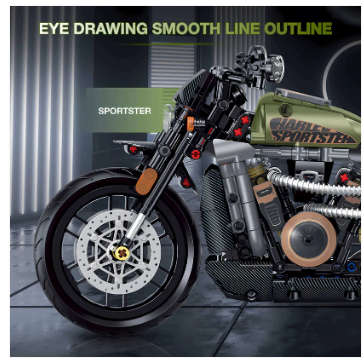 Harley Davidson Sportster Building Blocks 1:8 scale
