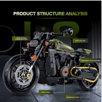 Harley Davidson Sportster Building Blocks 1:8 scale