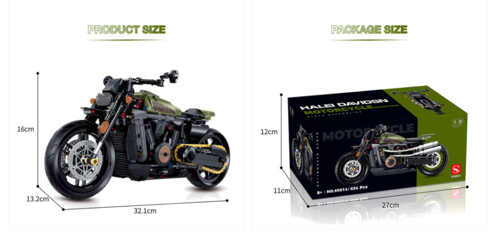 Harley Davidson Sportster Building Blocks 1:8 scale