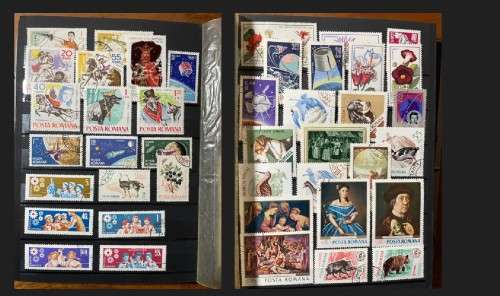 A5 Stockbook filled with stamps from Romania