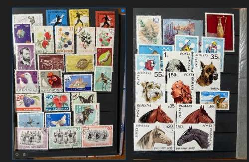 A5 Stockbook filled with stamps from Romania