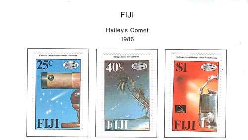 Halley`s Comet themed stamps