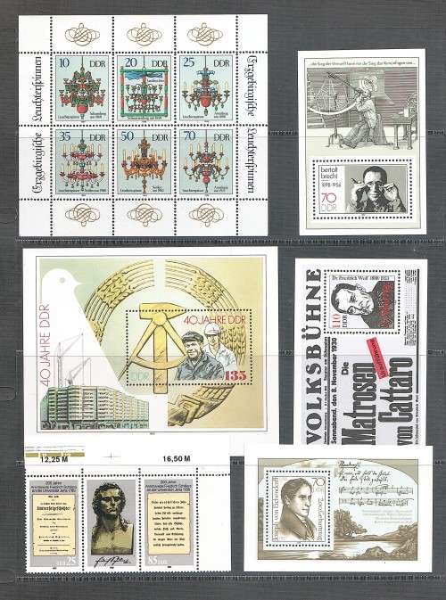 Germany (DDR) 18 x Miniature sheets