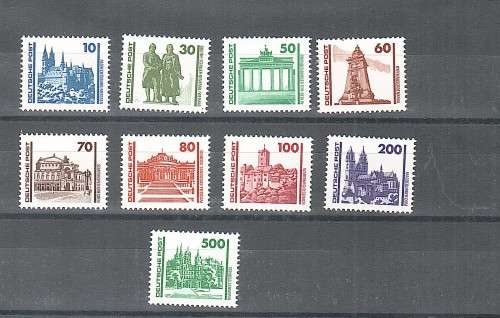 Germany (DDR) - 1990 Monuments & Buildings MNH