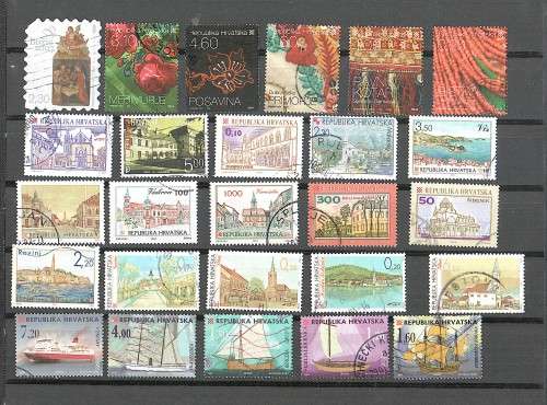 Croatia postally used modern stamps