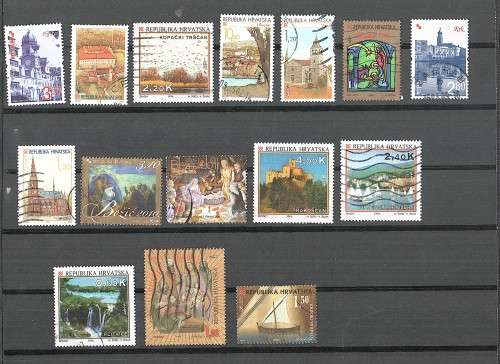 Croatia postally used modern stamps