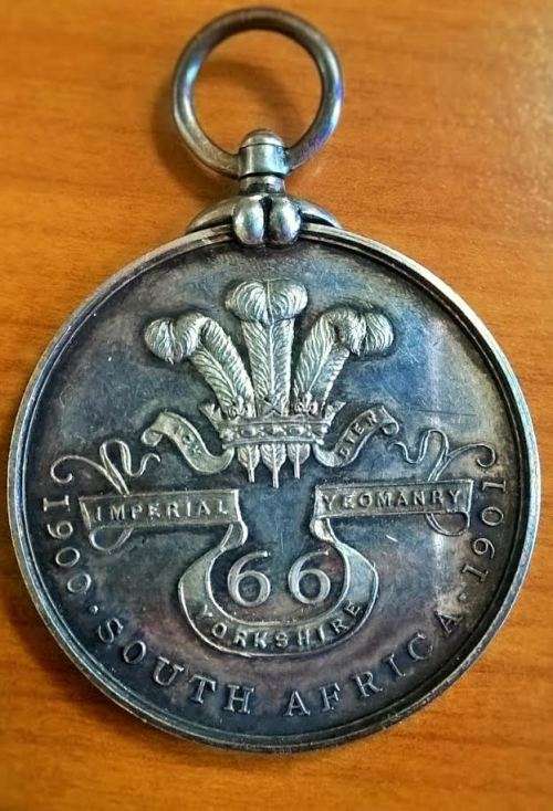 Boer War - Yorkshire Imperial Yeomanry Tribute Medal - Issued to F. Aaron