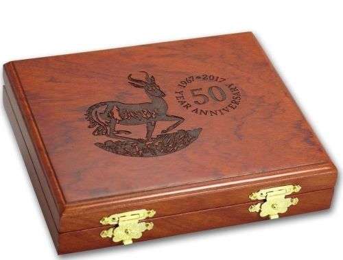 2017 KRUGERRAND 50TH ANNIVERSARY 3 OZ 999 SILVER REV PROOF AND PREMIUM UNC COIN BAR