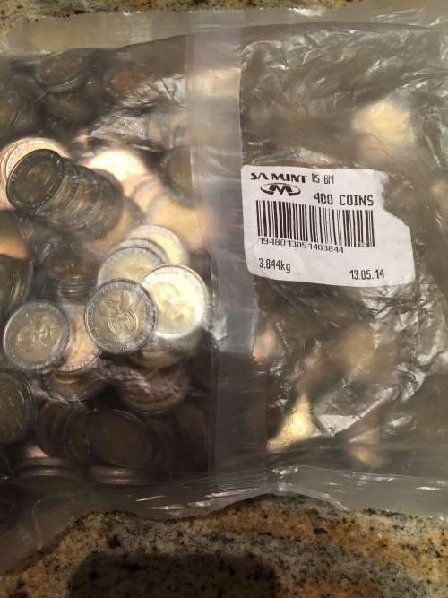 2014 Sealed Bag R5 - 400 in bag - As issued by SA Mint - 20 years of Freedom - Bid for bag