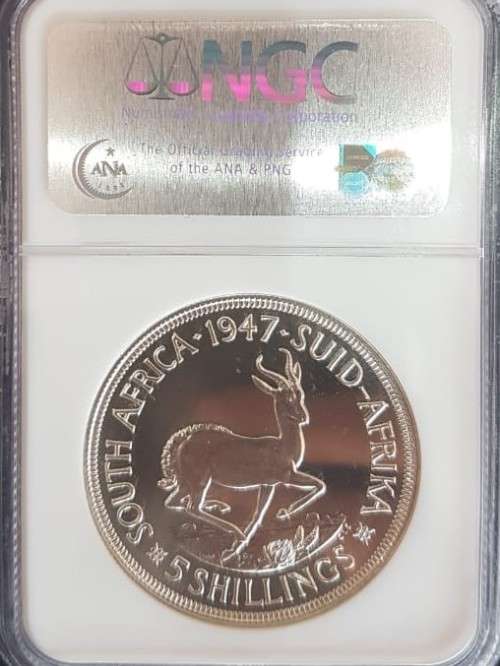 1947 5 Shillings - Crown - PF65