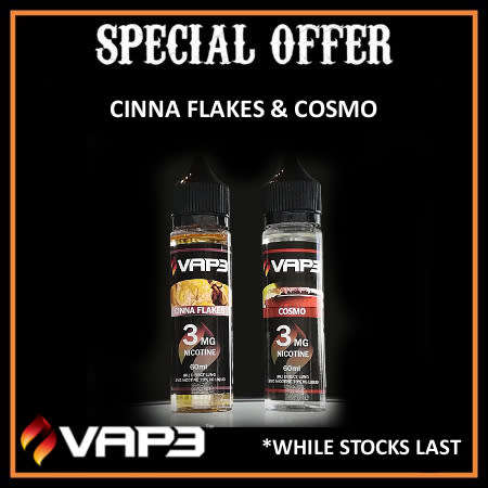 VAPE VAP3 E-LIQUID COMBO'S 0MG E-cigarette Vape E juice COMBO 2 x 60ml