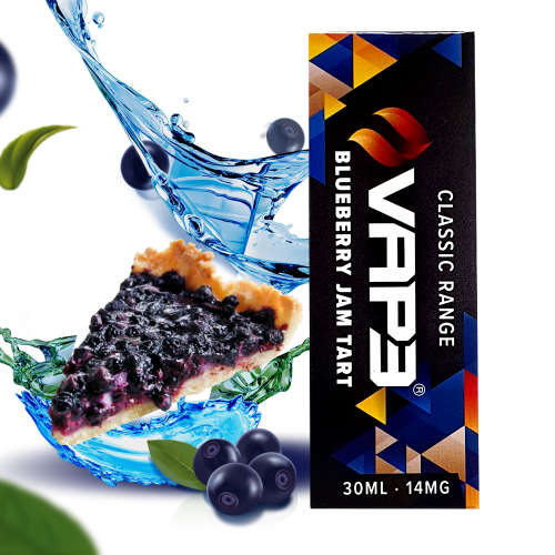 Vap3 MTL Vape Liquid - Blueberry Jam Tart 30ml 14mg