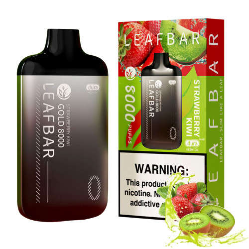 Leaf Bar Gold 8000 Puff Disposable Vape Device - Strawberry Kiwi 5%