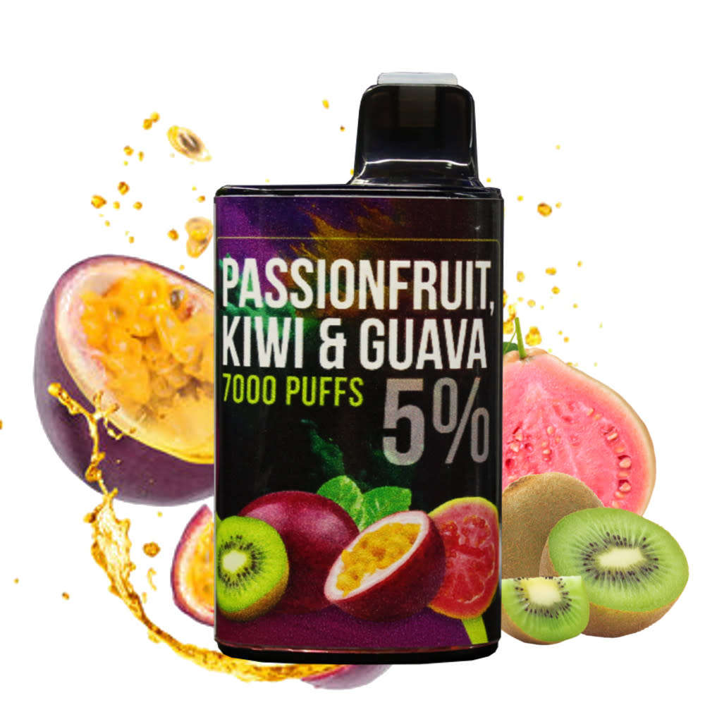 7000 Puff 5% Disposable Vape - Passionfruit Kiwi & Guava