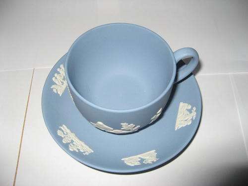 WEDGWOOD JASPERWARE CUP & SAUCER