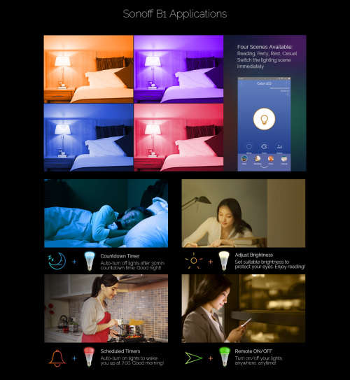 *Local Stock* B1 Dimmable E27 Smart WIFI LED RGB Color Light Bulb