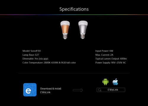 *Local Stock* B1 Dimmable E27 Smart WIFI LED RGB Color Light Bulb