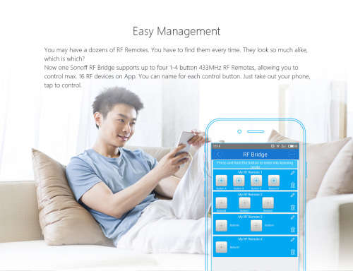 *Local stock* SONOFF DIY Wi-Fi Wireless Switch For Smart HomeSmart Home RF Bridge 433 Mhz Automation