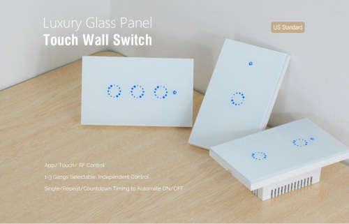 **Local Stock**  1 Way Sonoff Glass Panel Touch Wifi Light Wall Switch Touch LED Lights Switch Panel