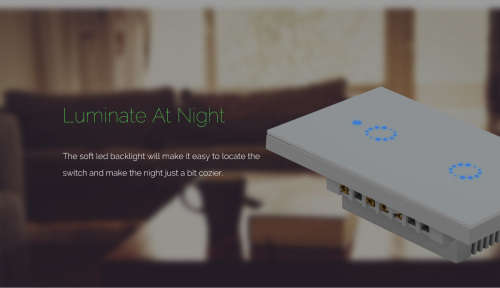 **Local Stock**  1 Way Sonoff Glass Panel Touch Wifi Light Wall Switch Touch LED Lights Switch Panel