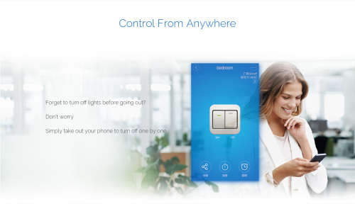 **Local Stock**  1 Way Sonoff Glass Panel Touch Wifi Light Wall Switch Touch LED Lights Switch Panel