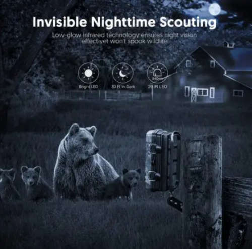 12MP Waterproof Game Trail Hunting Camera - IR Night Vision - HD Video Function 12MP Waterproof Game