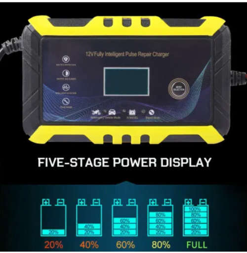 12V 6A Motorcycle Car Battery Charger Intelligent Automatic Pulse Repair 12V 6A Motorcycle Car Batte