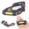 LED Headlamp Magnetic USB Rechargeable COB Headlight