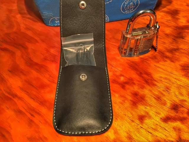 12 Piece Lock Pick Set with Transparent Practice Padlock