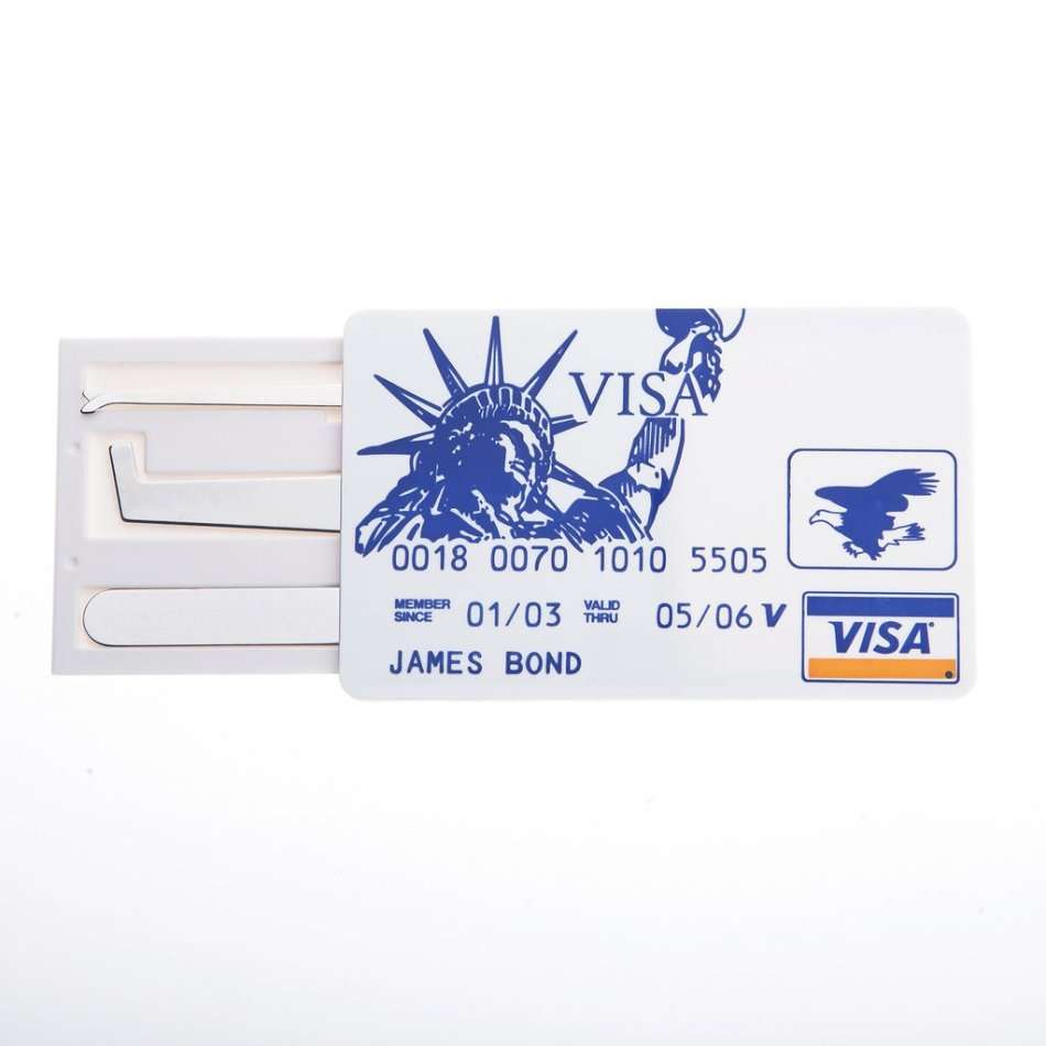 Credit Card Lock Pick with practice lock