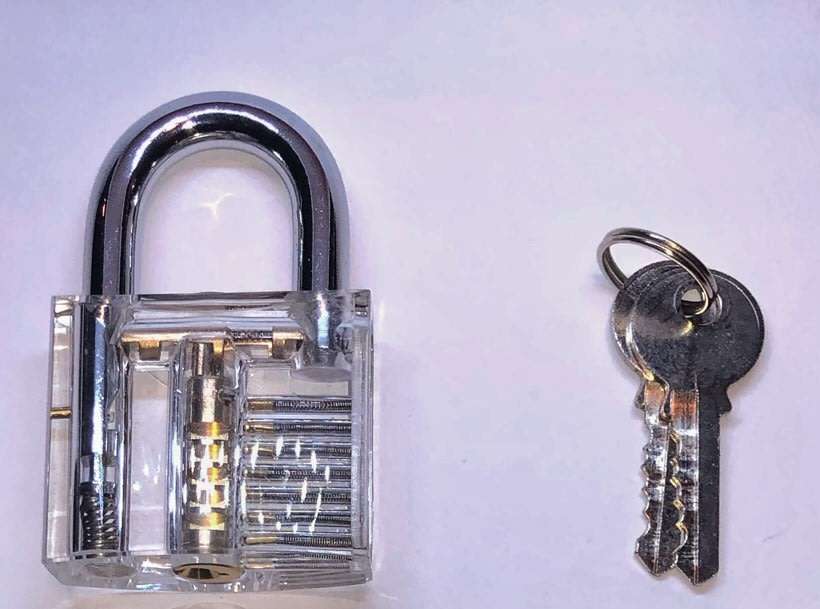 Transparent Practice Padlock - Clear