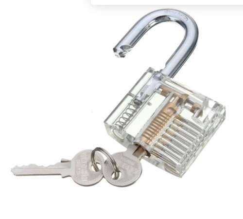 Transparent Practice Padlock