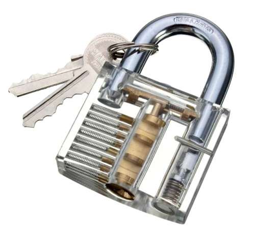 Transparent Practice Padlock