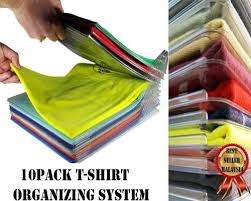 10 pack T-shirt Organising System