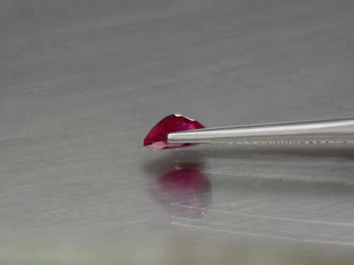 1.10ct- Certified- Purplish Red Ruby -Natural Pear shape - Unheated
