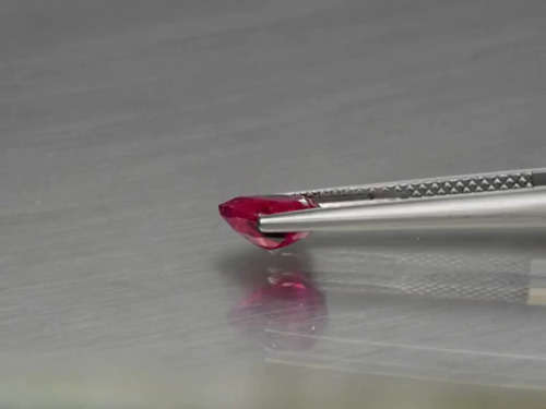 1.10ct- Certified- Purplish Red Ruby -Natural Pear shape - Unheated