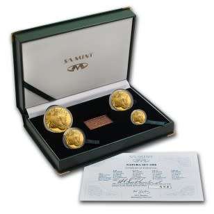 Proof Gold Natura Leopard 4 Coin set 1998