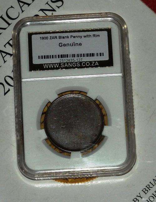1900 ZAR Kruger Kaal/Blank Penny   Authenticated