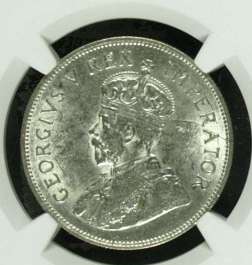 NGC Graded ** 1928 South Africa 2 1/2 Shillings AU 58 ## Only 8 Uncs*** Top of the range***