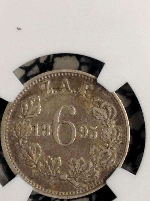 1895 6 PENCE NGC GRADED XF45***KEY DATE RARE IN ANY GRADE***CAT VALUE IN EF = R15000