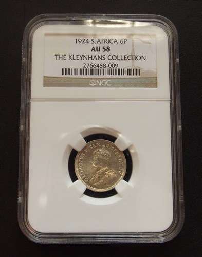 1924 Union 6 Pence NGC Graded AU58 Stunning Full Lust