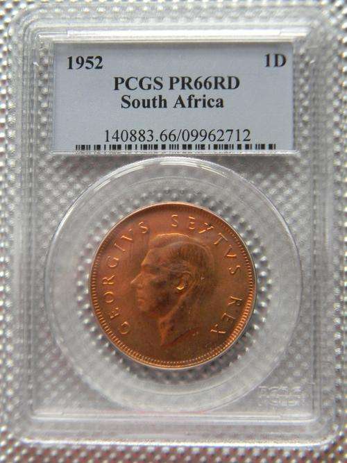 1952 RD penny PCGS Graded PF66 Only 1 Coin graded RD at NGC ***No Competition in RD  Finest known