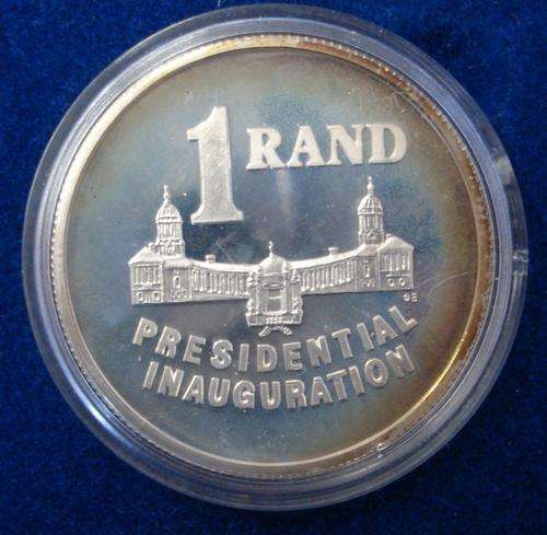 SOUTH AFRICA R1 SILVER PROOF COIN - 1994 PRESIDENTIAL INAUGURATION. DONT MISS!! SOUGHT AFTER!!!