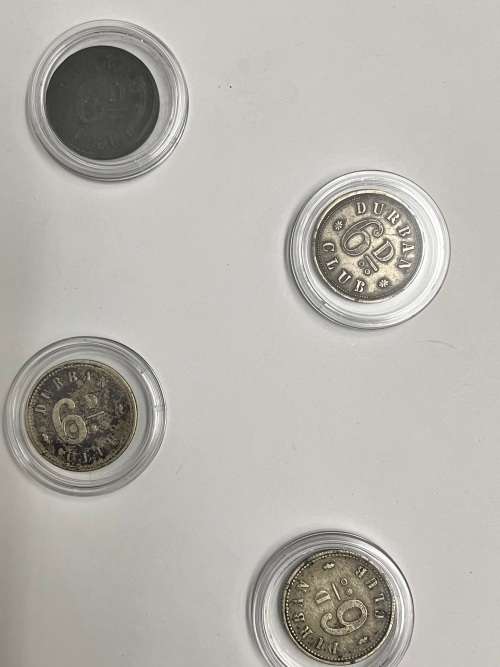 DURBAN / NATAL CLUB - 1860 TOKEN SET - EXTREMELY RARE (HARD TO GET THIS SET)
