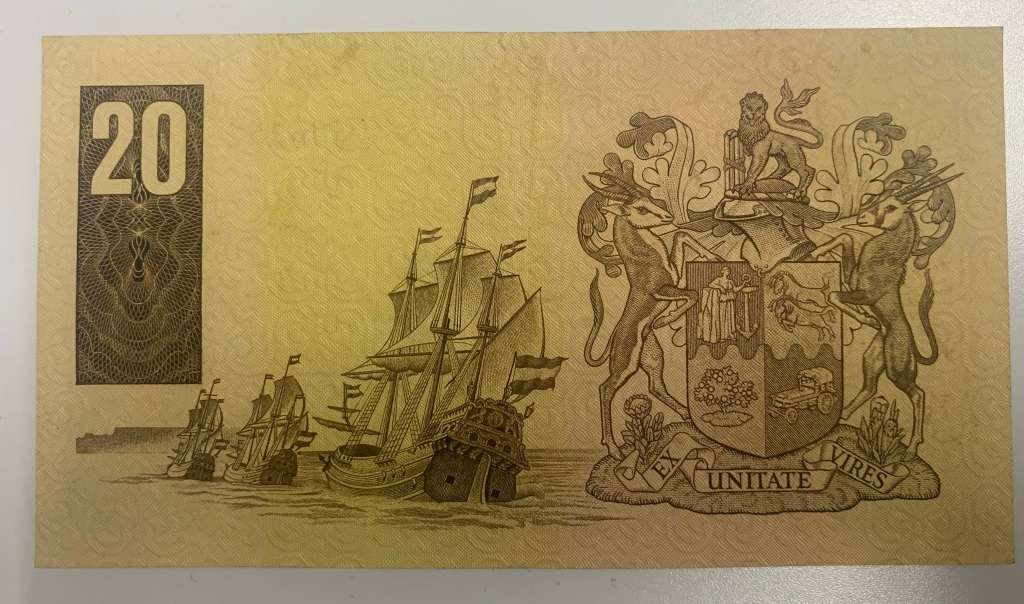 Rissik notes English and Afrikaans. R20 tw de jongh. Z2