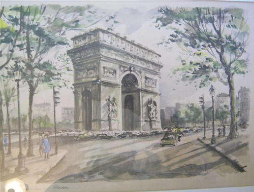 VINTAGE, ORIGINAL WATERCOLOUR PAINTED BY FRENCH ARTIST, GABRIELLE  ARDANT.