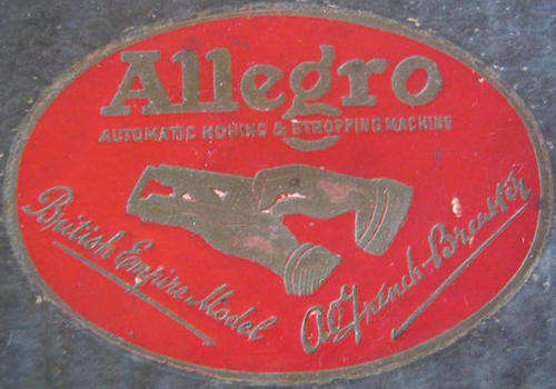 VINTAGE, ALLEGRO, AUTOMATIC HONING AND STROPPING MACHINE FOR SAFETY RAZOR BLADES