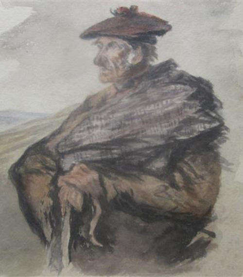 1920s ALMOST ANTIQUE, ORIGINAL WATERCOLOUR ON PAPER, UNSIGNED AND READY TO FRAME.